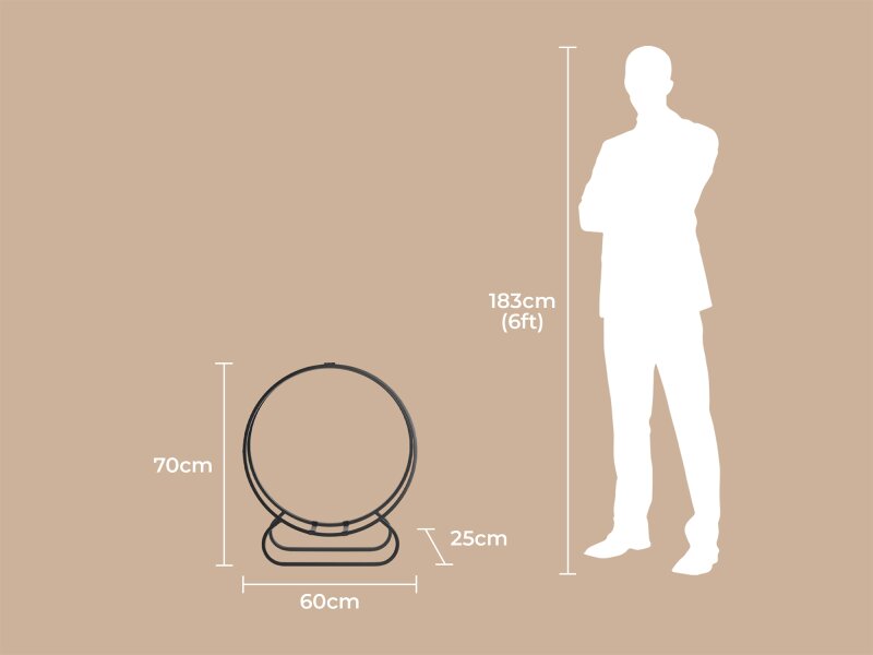 Adam Burford Firewood Log Holder in Black 26855