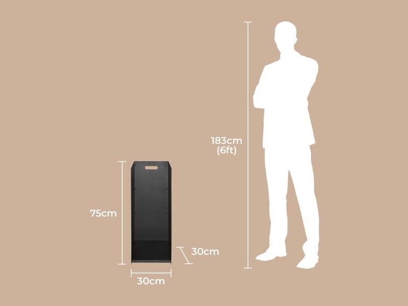 Adam Burton Firewood Log Holder in Black 26856