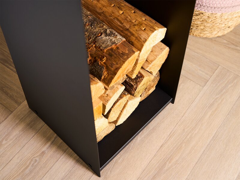 Adam Burton Firewood Log Holder in Black 26856