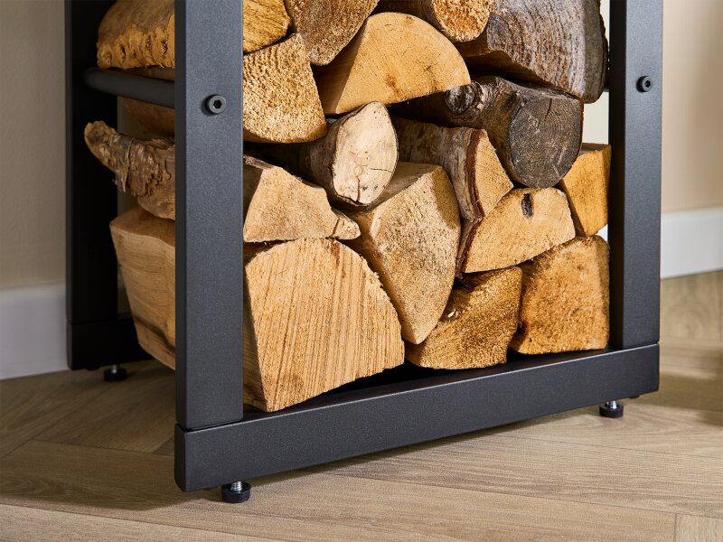 Adam Stanton Tall Firewood Log Holder in Black 26857