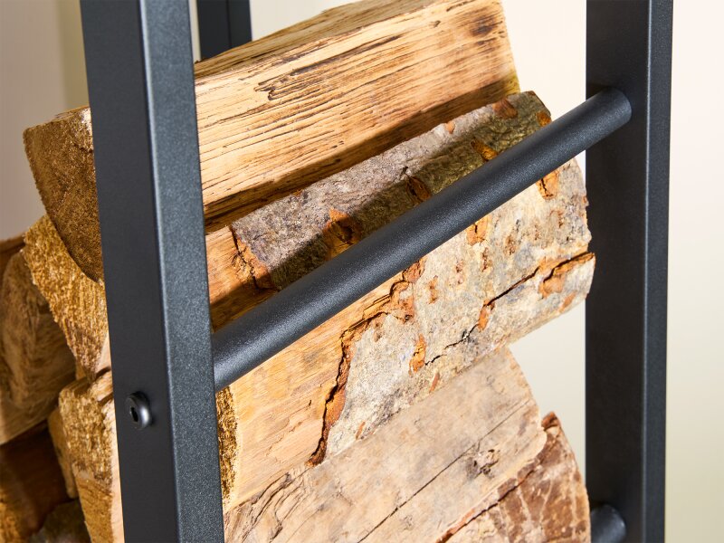 Adam Stanton Tall Firewood Log Holder in Black 26857