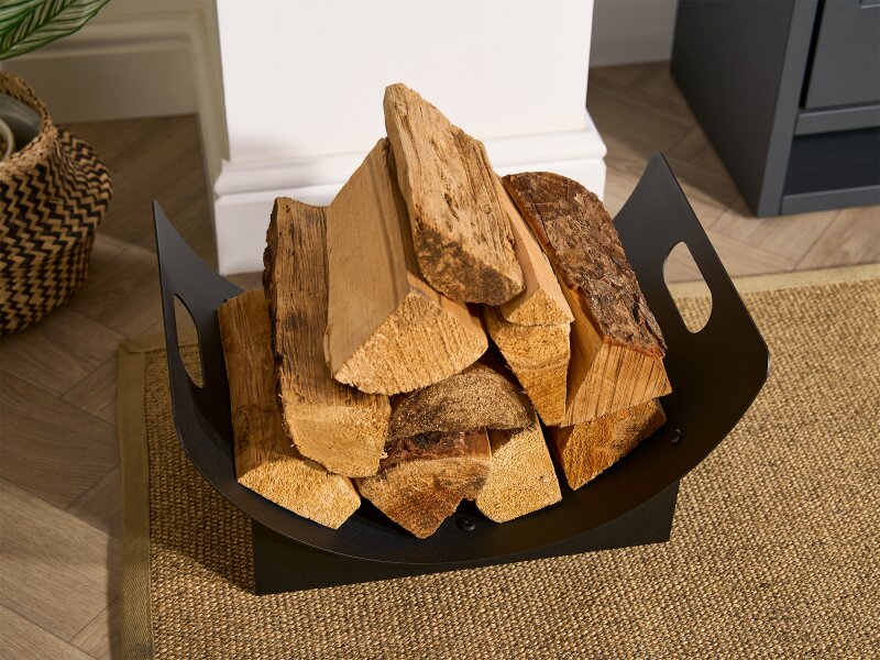 Adam Fairford Firewood Log Holder in Black 26858