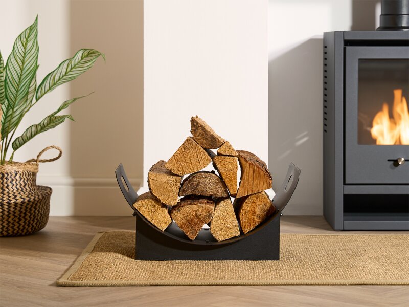 Adam Fairford Firewood Log Holder in Black 26858