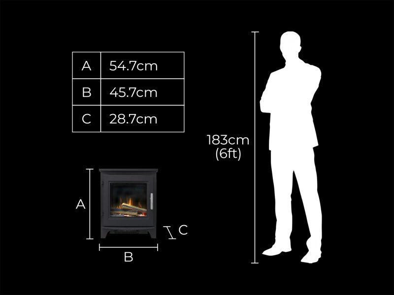 Acantha Austin Electric Stove in Black 11011