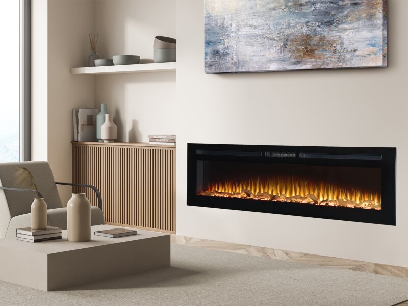 Adam Orlando Inset / Wall Mounted Electric Fire, 72 Inch 10984