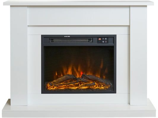 Sureflame Banbury Electric Fireplace Suite in White, 43 Inch