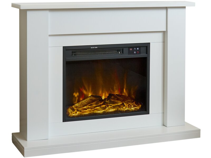 Sureflame Banbury Electric Fireplace Suite in White, 43 Inch