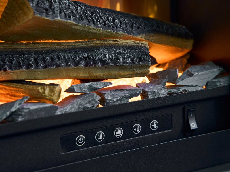 Acantha Halo Electric Stove in Black