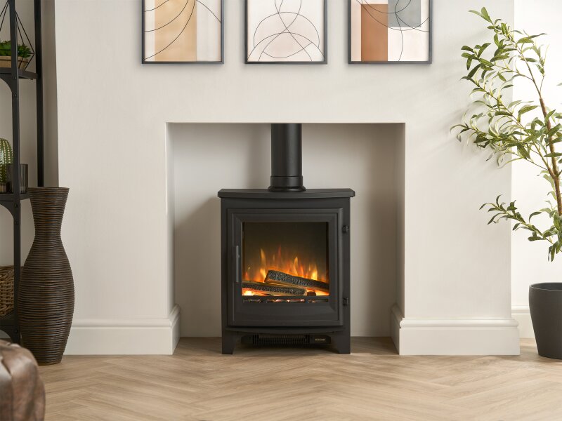Acantha Halo Electric Stove in Black