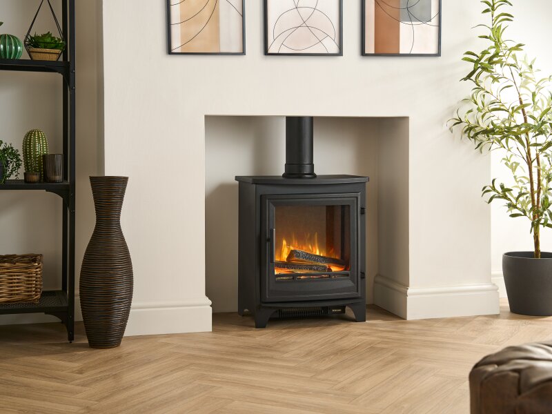 Acantha Halo Electric Stove in Black