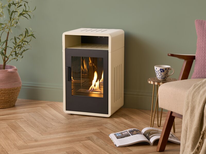 Adam Bellini Bio Ethanol Stove in Cream