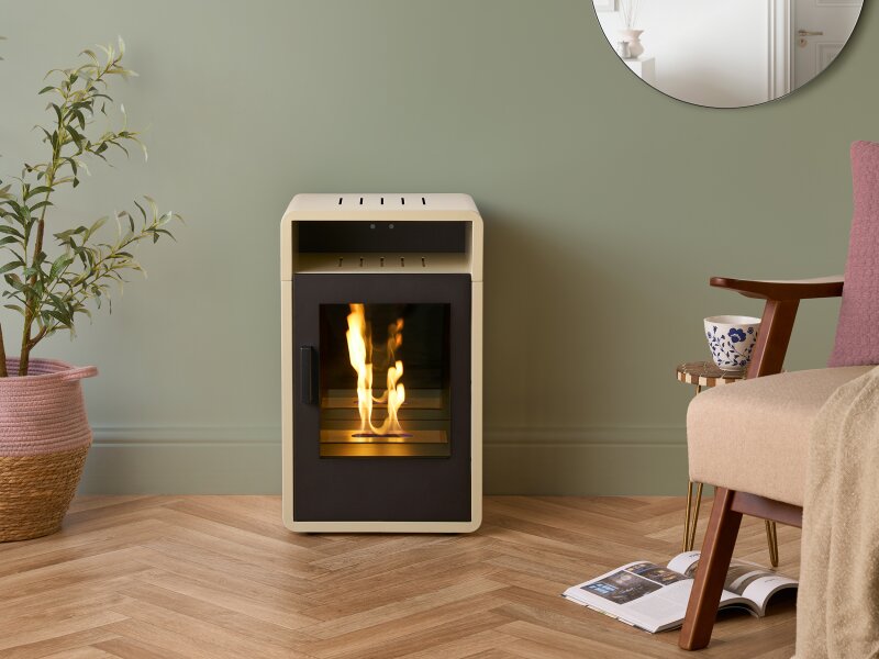 Adam Bellini Bio Ethanol Stove in Cream