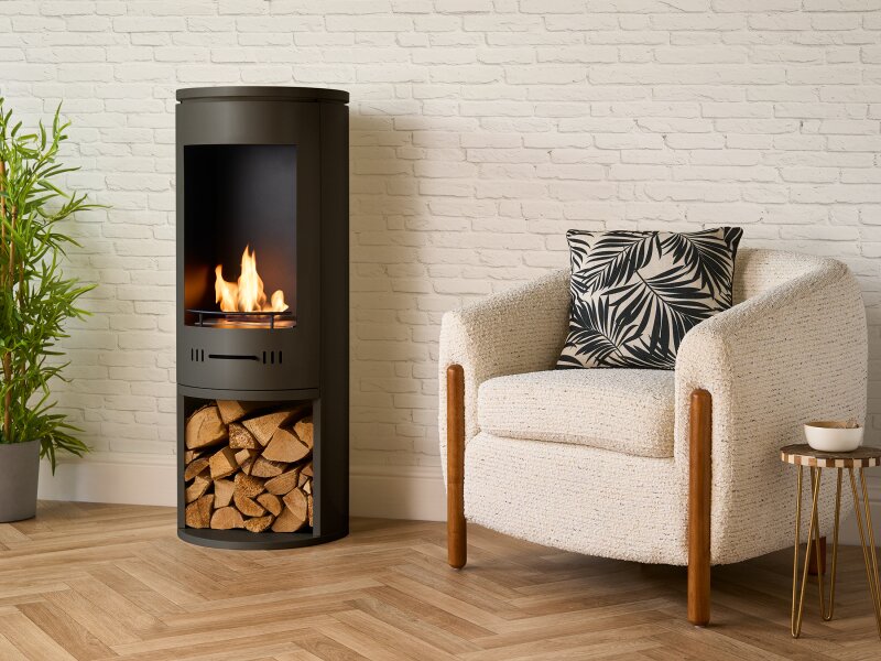Sureflame Barilo Bio Ethanol Stove in Matte Black