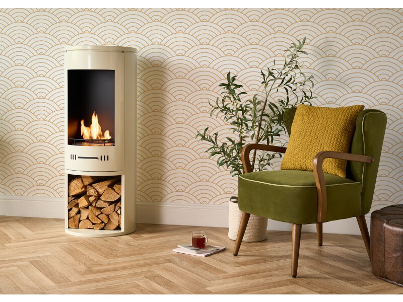 Sureflame Barilo Bio Ethanol Stove in Cream