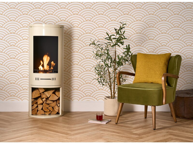 Sureflame Barilo Bio Ethanol Stove in Cream