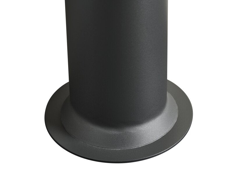 OKO Tall Angled Decorative Metal Stove Pipe in Charcoal Grey