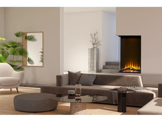 Acantha Aspire 50 Portrait Corner View Media Wall Electric Fire