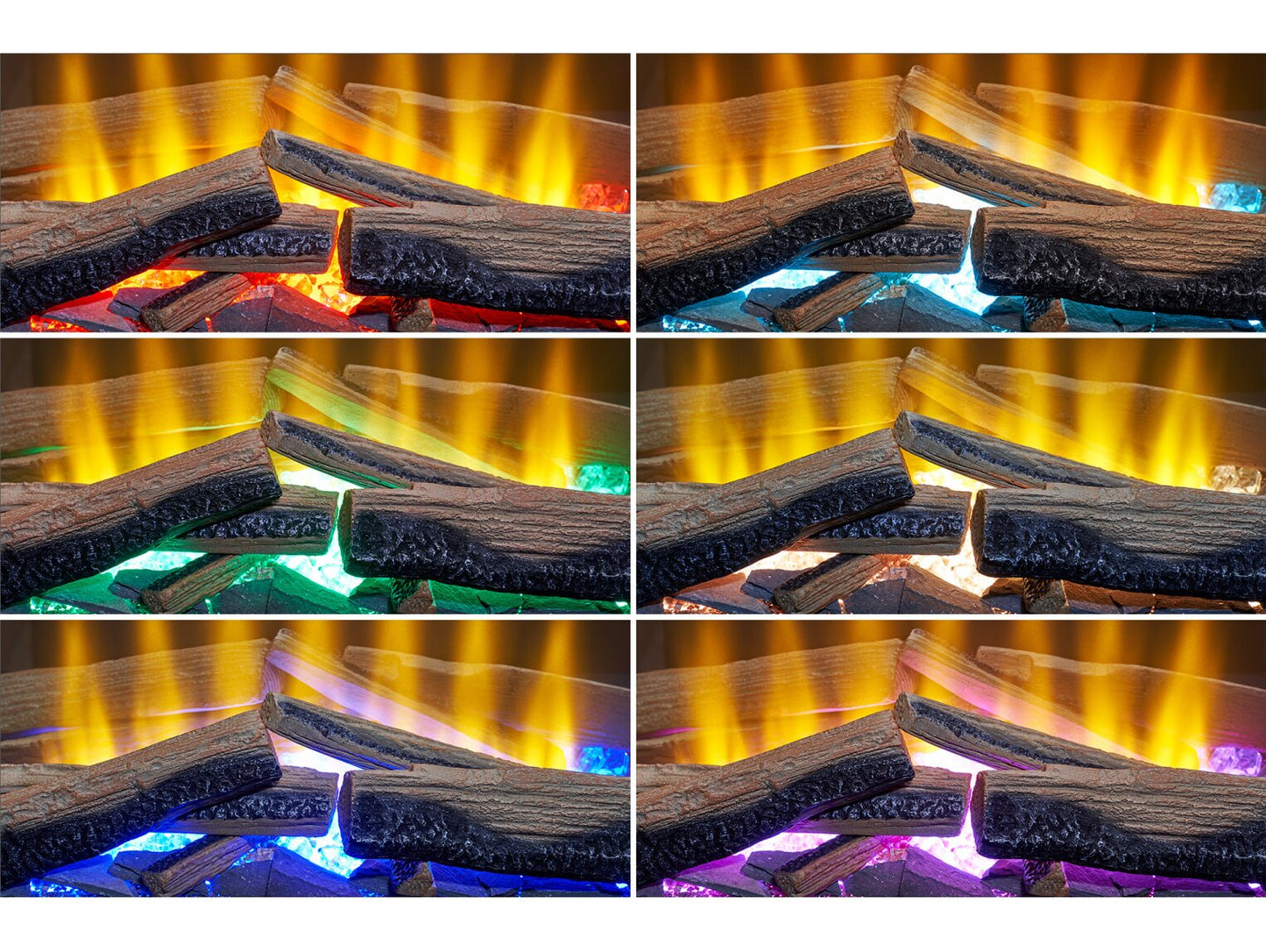Acantha Aspire Electric Fire Fuel Bed Colours