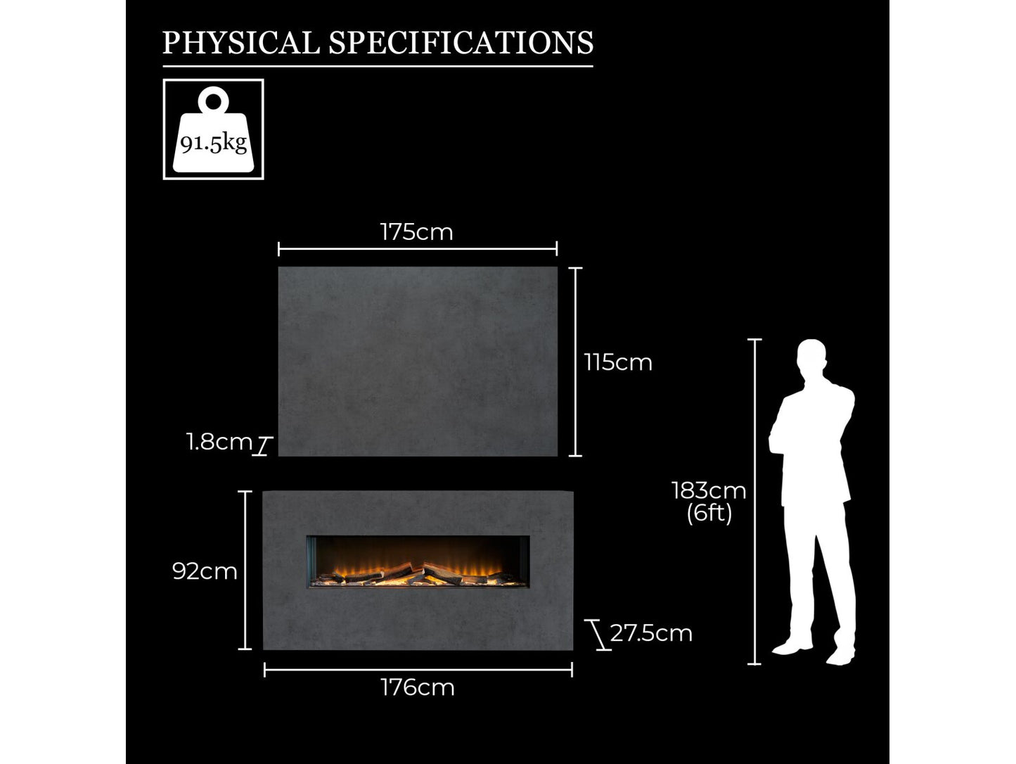 Acantha Bloc Pre-Built Fully Inset Media Wall Suite