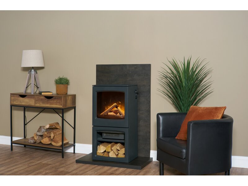 Acantha Lunar XL Electric Stove Charcoal Grey