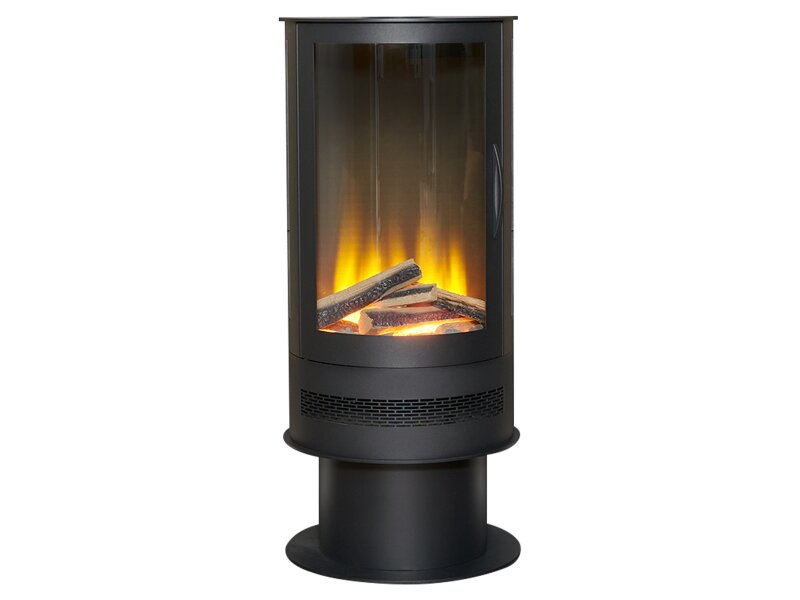 Acantha Orbit Cylinder Electric Stove with Remote in Charcoal Grey