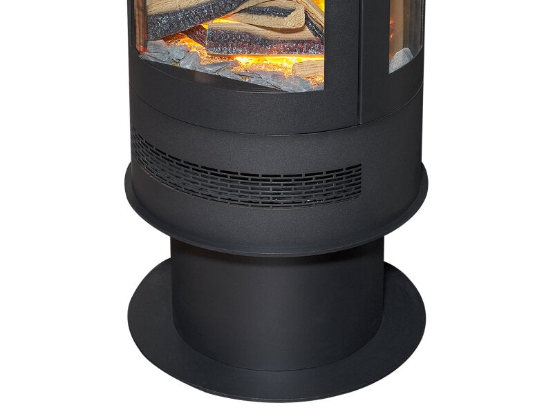 Acantha Orbit Cylinder Electric Stove with Remote in Black   10383