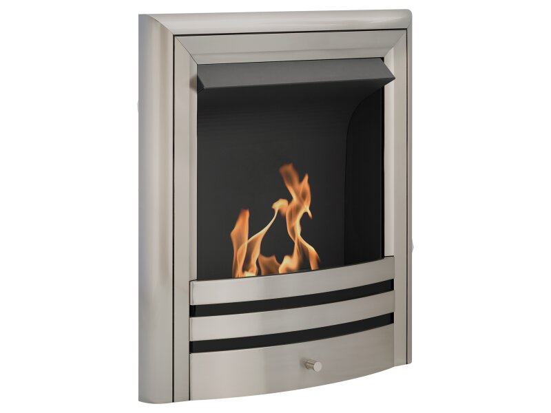 Acantha Vela Bio Ethanol Fire in Brushed Steel