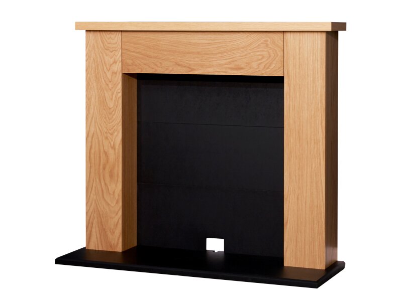 Adam Chester Oak & Black Electric Stove Fireplace 39"