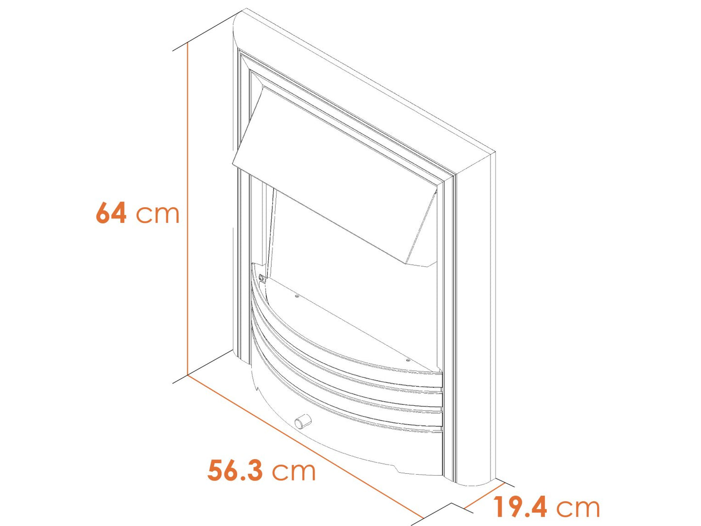 Adam Cambridge Electric Fire Dimensions