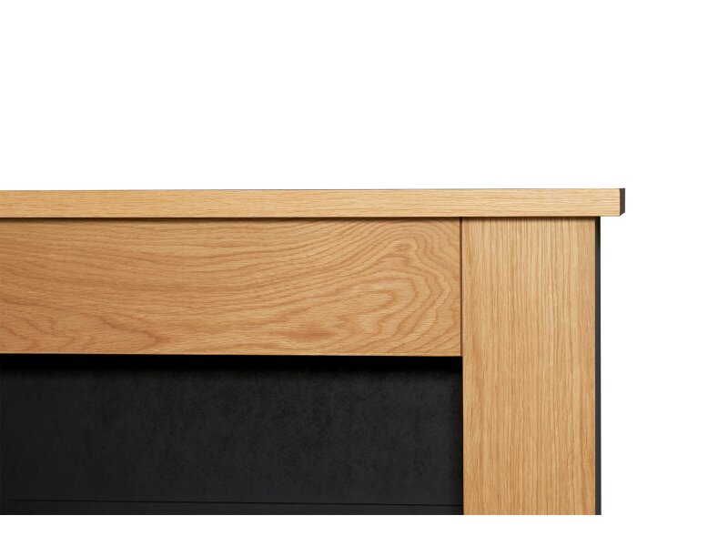 Adam Chester Oak & Black Electric Stove Fireplace 39"