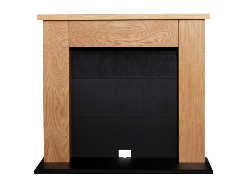 Adam Chester Oak & Black Electric Stove Fireplace 39"