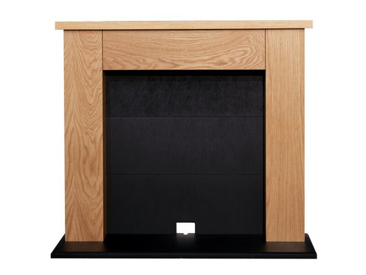 Adam Chester Oak & Black Electric Stove Fireplace 39"