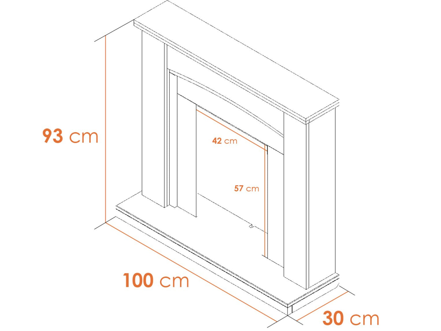 Adam Chilton Fireplace Dimensions