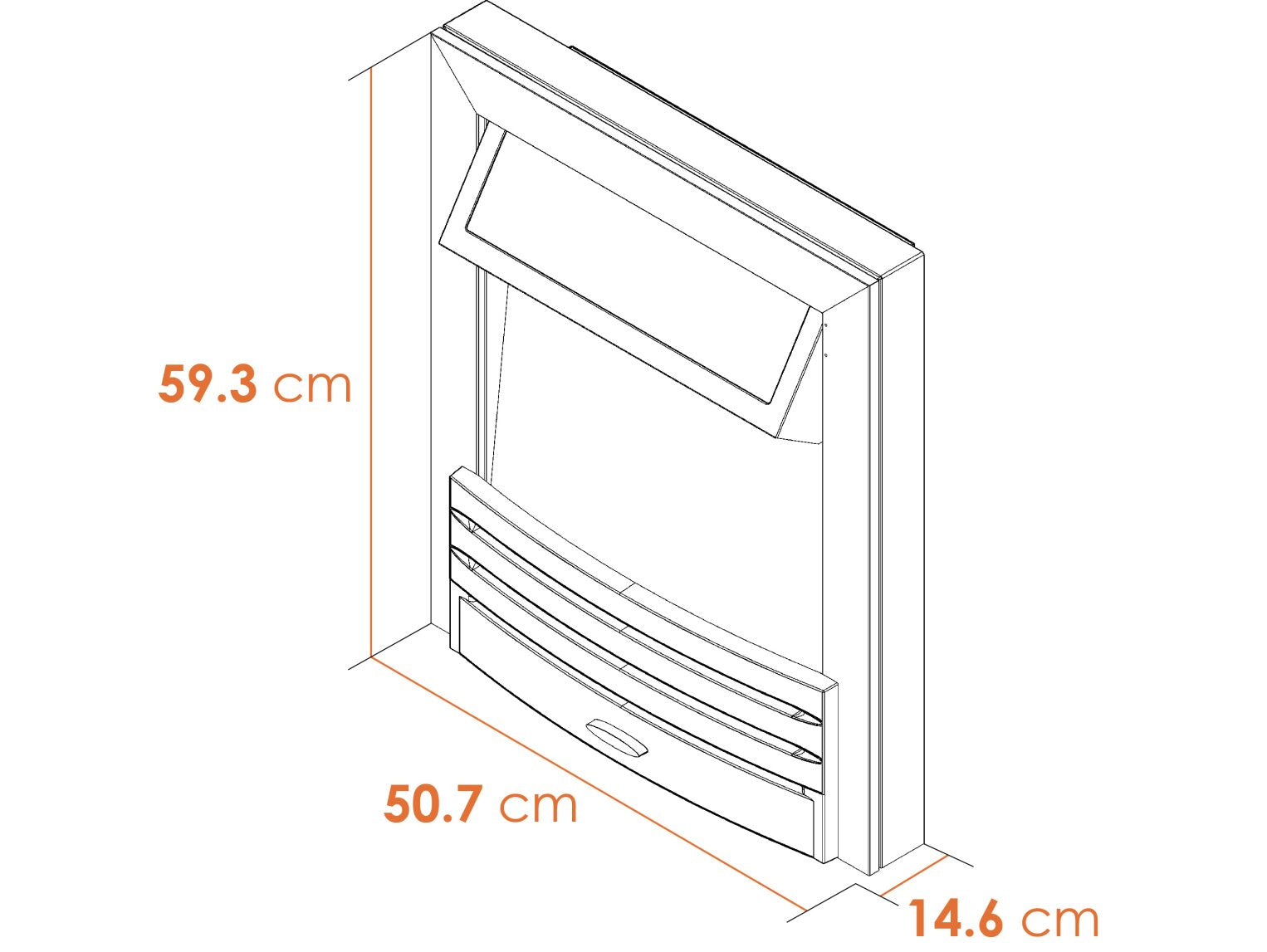 Adam Eclipse Electric Fire Dimensions