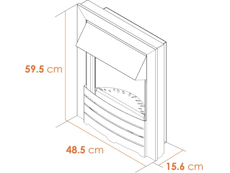 Adam Helios Electric Fire Dimensions