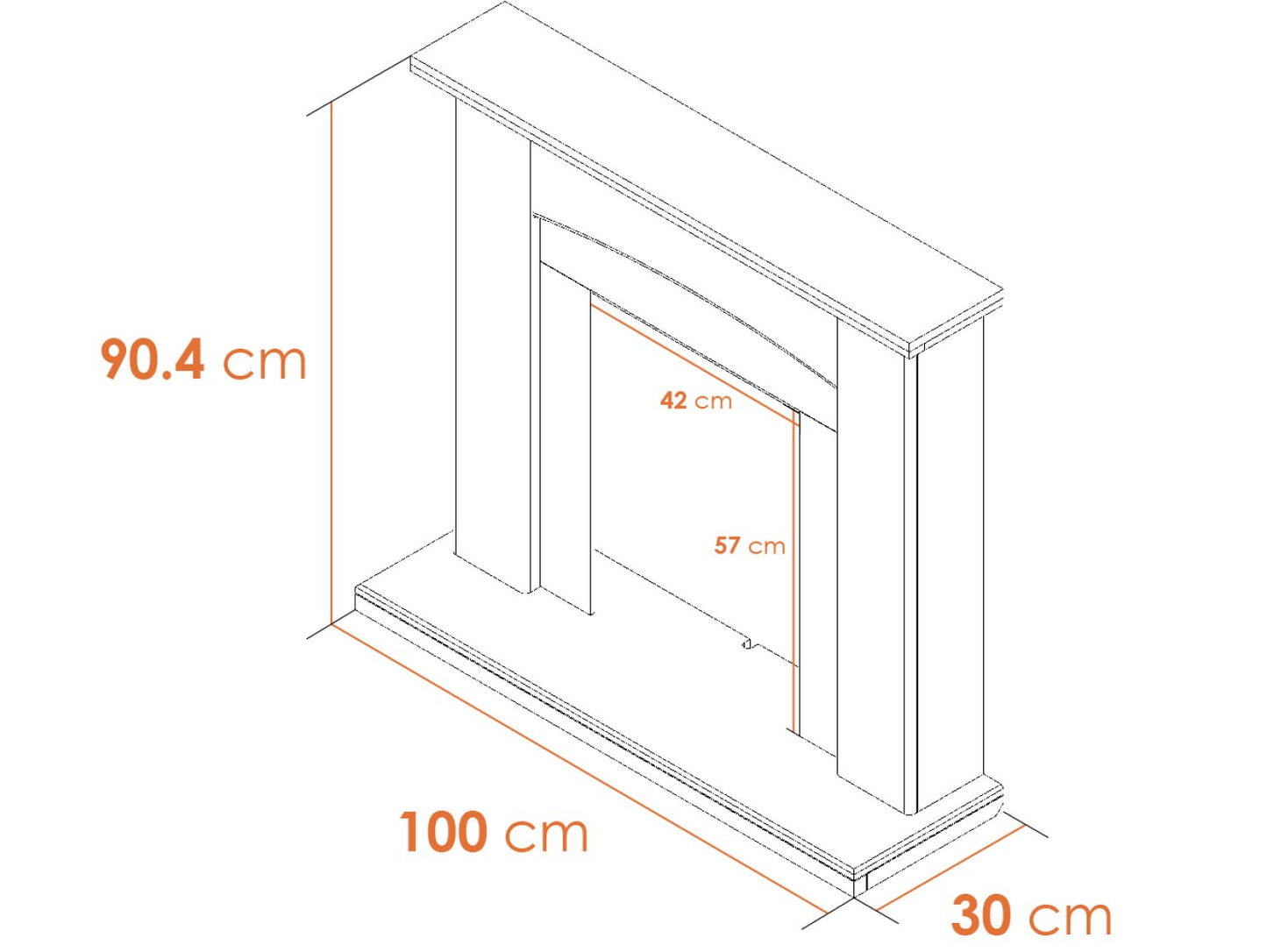 Adam Holden Fireplace Dimensions