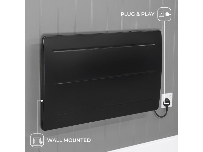 Adam Onyx 1500W Ceramic Core Electric Radiator in Black