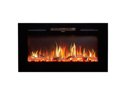 Adam Orlando Inset / Wall Mounted Electric Fire, 36 Inch