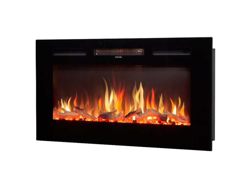 Adam Orlando Inset / Wall Mounted Electric Fire, 36 Inch