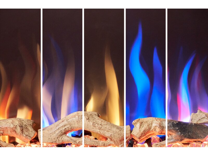 Adam Orlando Inset / Wall Mounted Electric Fire, 50 Inch