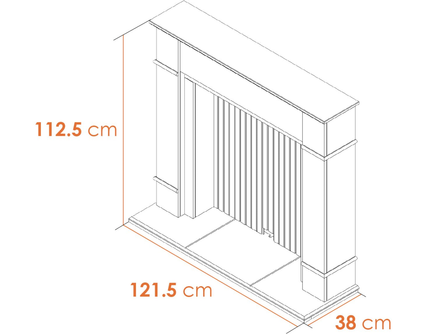 Adam Oxford Stove Fireplace Dimensions
