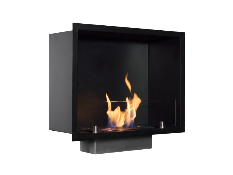 Adam Quatro Bio Ethanol Large Inset Fire in Black