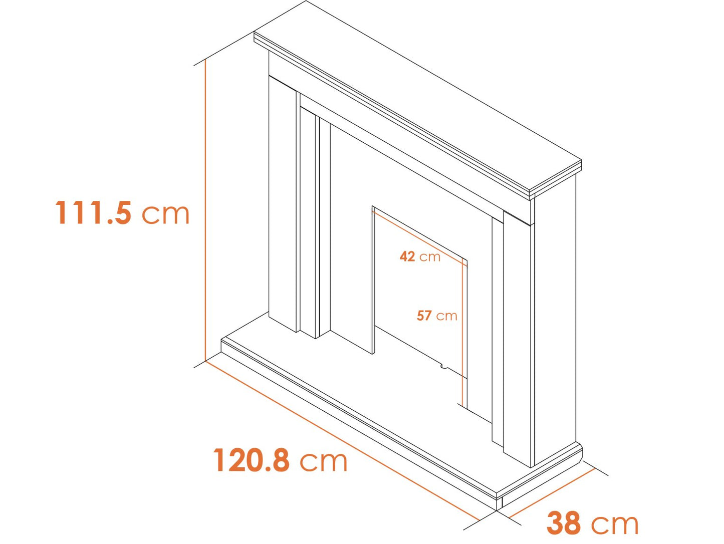 Adam Siena Stove Fireplace Dimensions