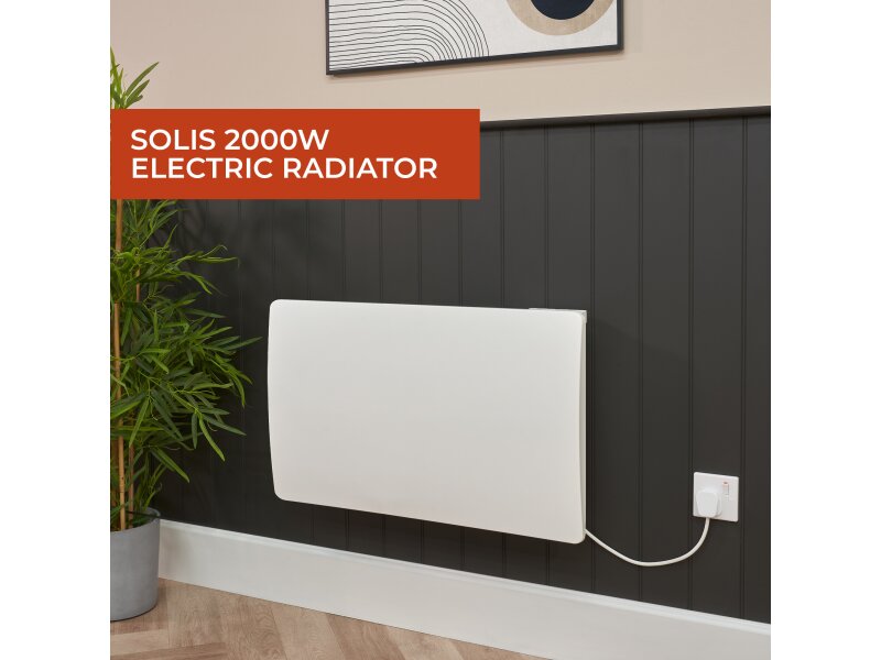 Adam Solis 2000W Ceramic Core Electric Radiator in White