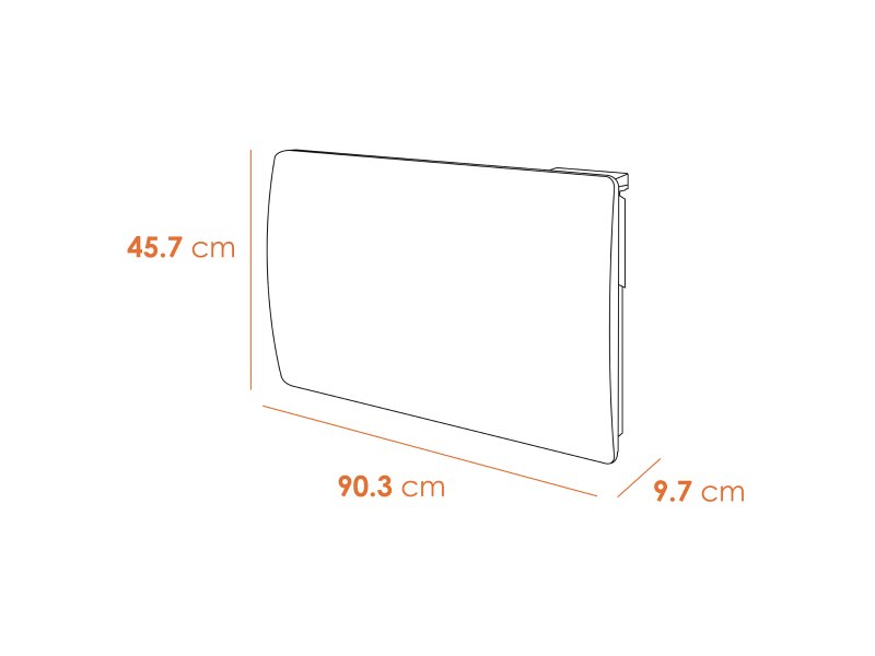 Adam Solis 2000W Ceramic Core Electric Radiator in White