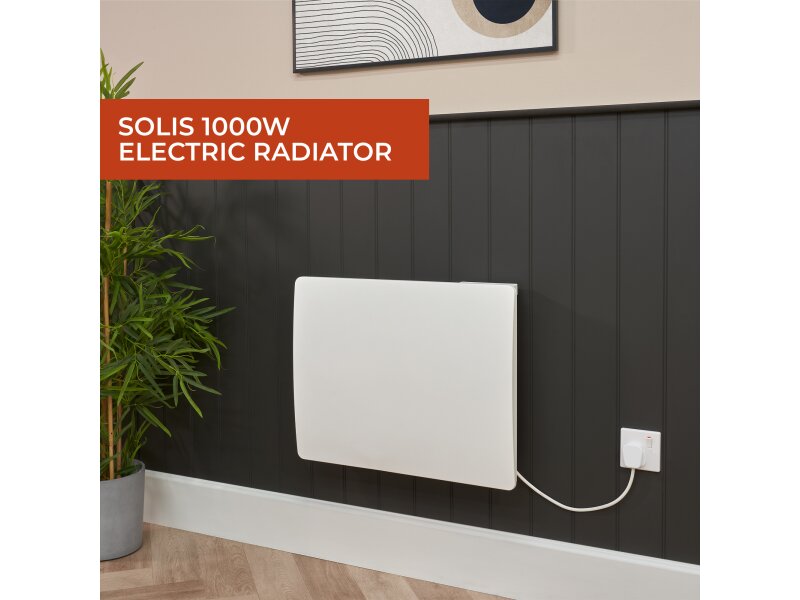 Adam Solis 1000W Ceramic Core Electric Radiator in White