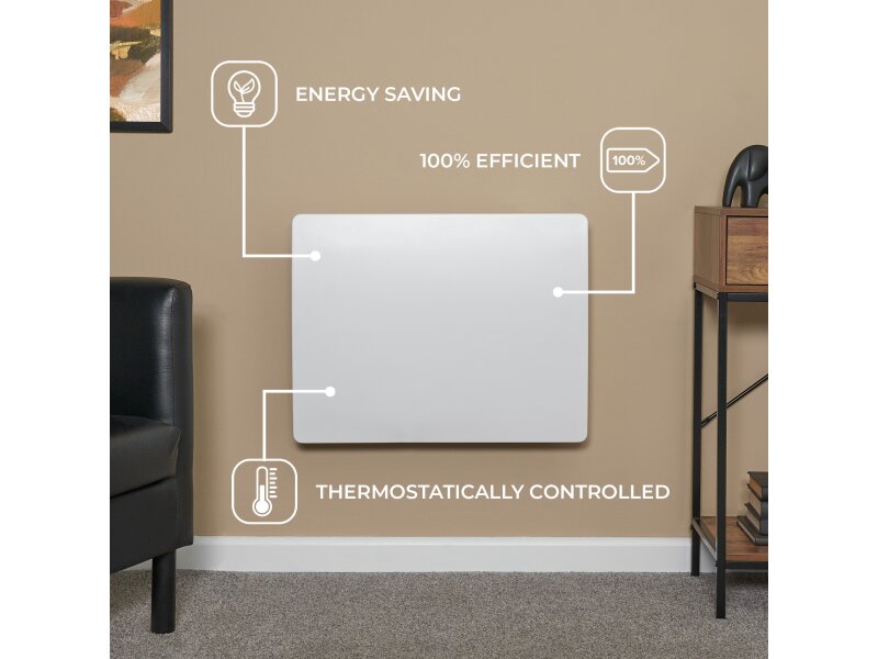 Adam Solis 1000W Ceramic Core Electric Radiator in White