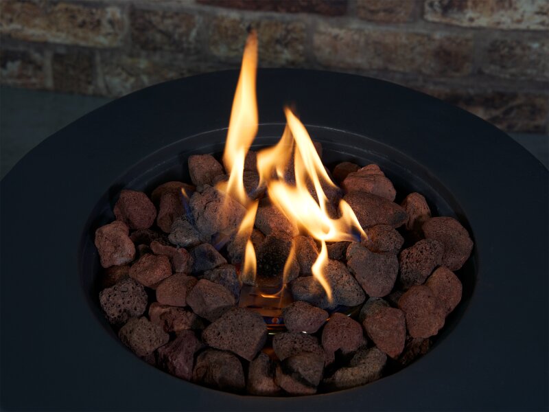 Field & Flame Canna Gas Fire Pit in Charcoal Grey