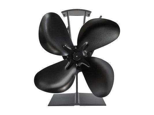 OKO Premium Heat Powered Stove Fan in Black