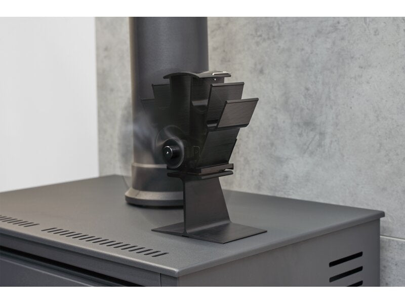 OKO Premium Heat Powered Stove Fan in Black
